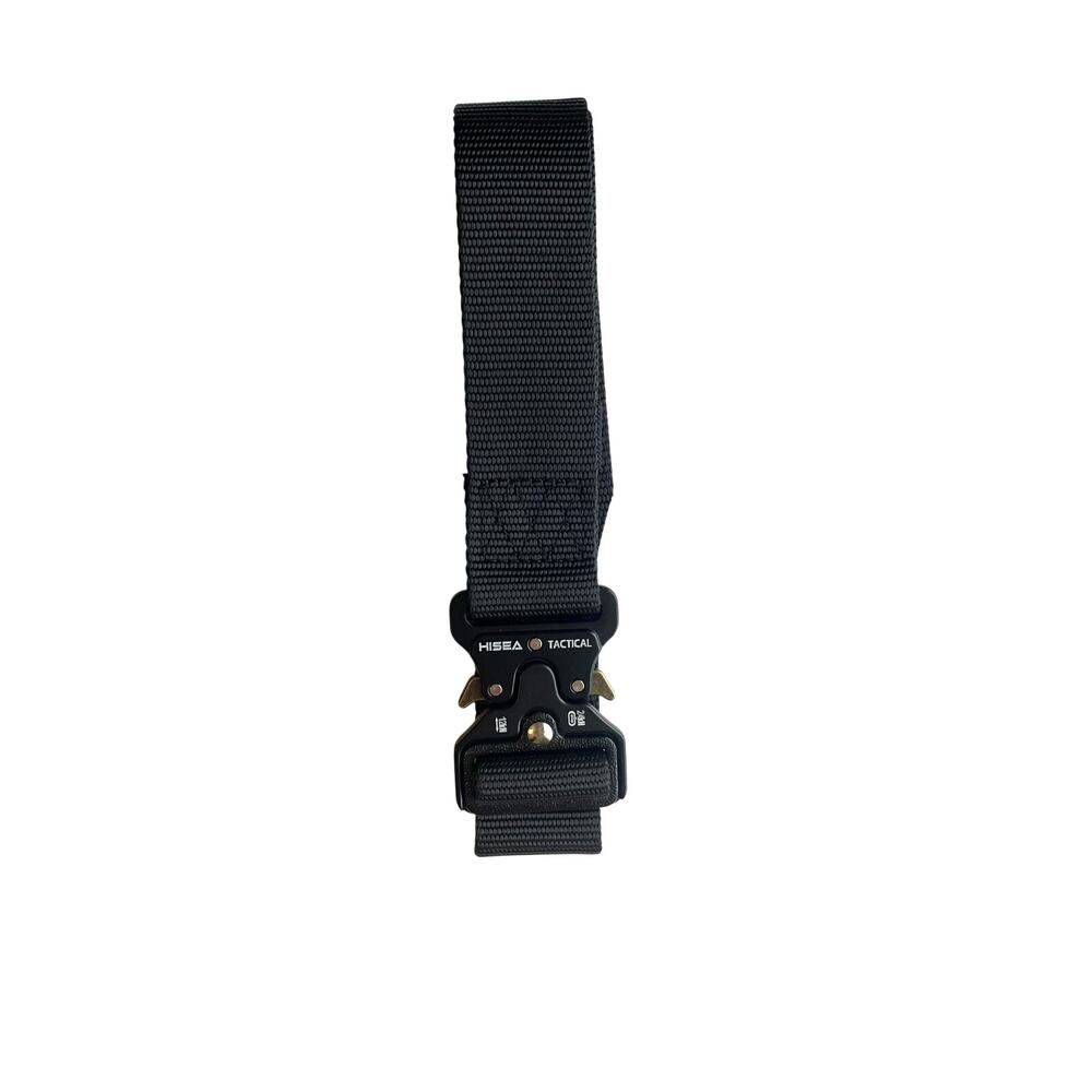 Hisea Black Tactical Belt Nylon Quick Release Metal Buckle Outdoor Gorp Medium
